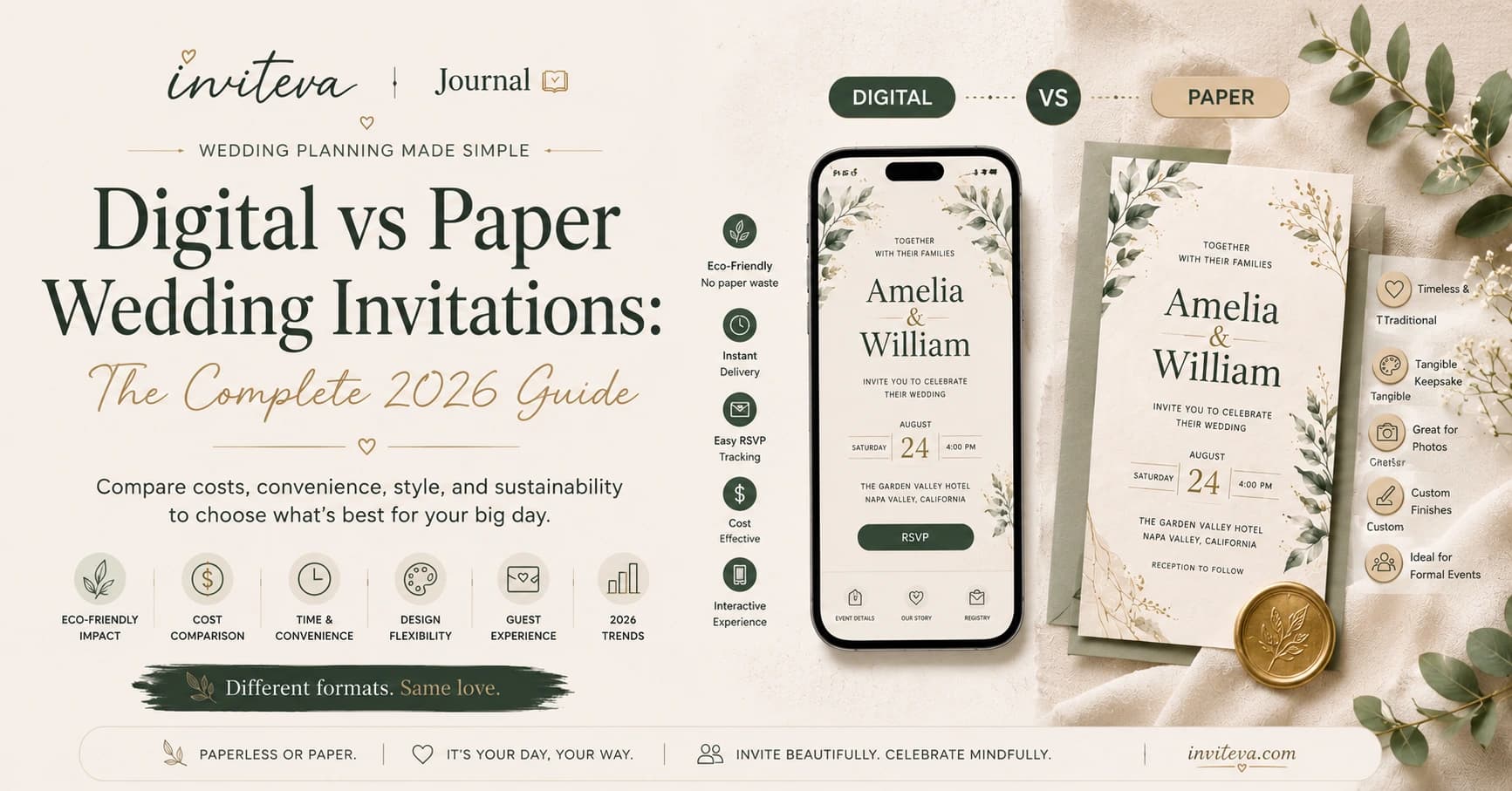 Digital vs Paper Wedding Invitations: The Complete 2026 Guide